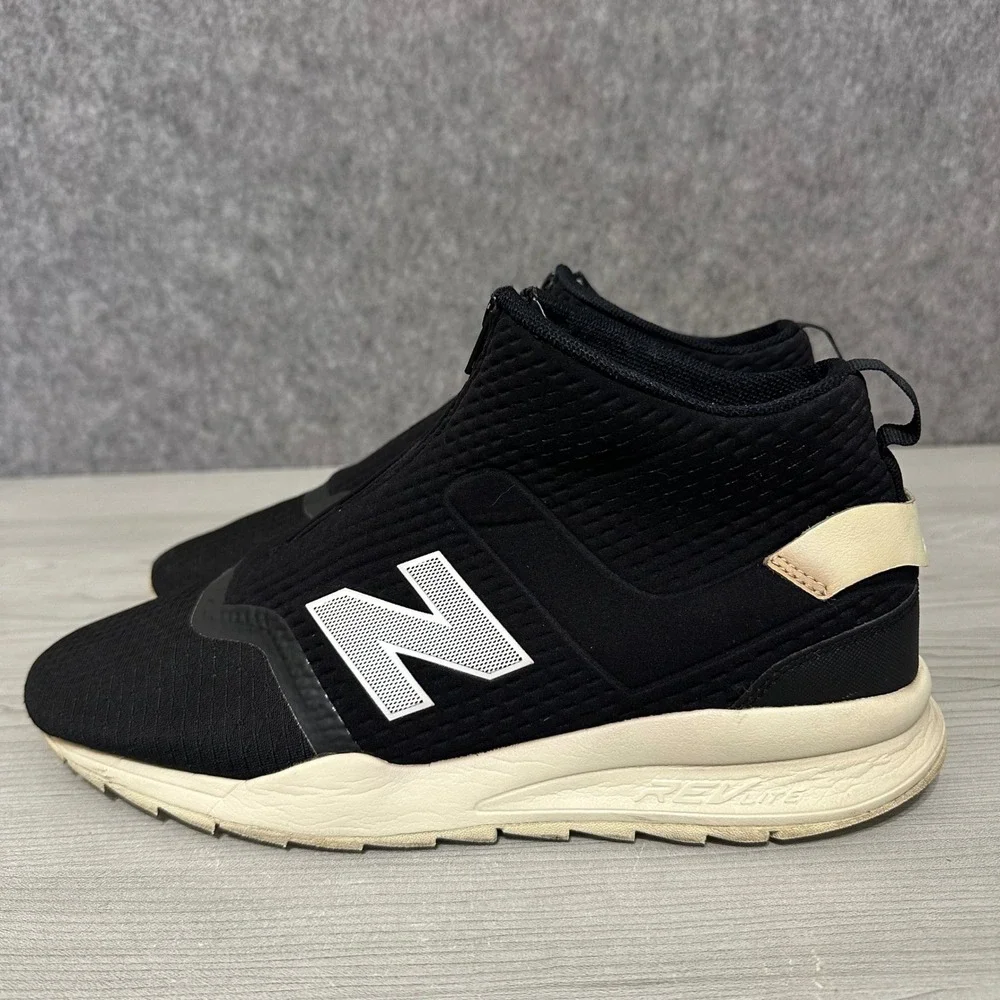 New‎ Balance 247 Mid Mens 10.5 Black Zip Up Lifestyle Sneakers Shoes Comfort